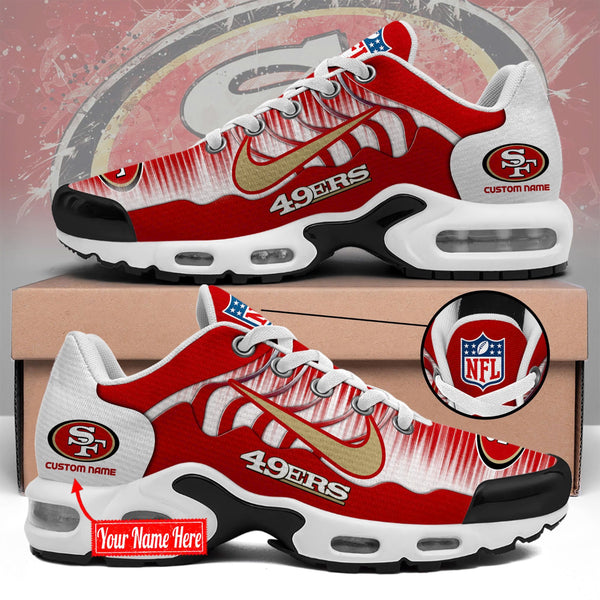 LIMITED EDITION - NEW CUSTOMIZED NFL11 SF49 SAN FRANCISCO 49ERS UNISEX AIR MAX PLUS SNEAKERS