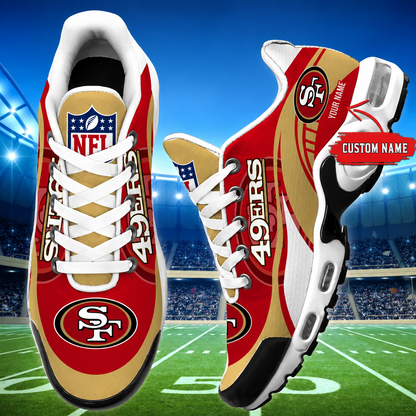LIMITED EDITION - NEW CUSTOMIZED NFL11 SF49 SAN FRANCISCO 49ERS AIR MAX PLUS SNEAKERS