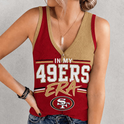 [SPECIAL OFFER] NEW CUSTOMIZED NFL11 SF49 SAN FRANCISCO 49ERS WOMEN'S V-NECK TANK TOP