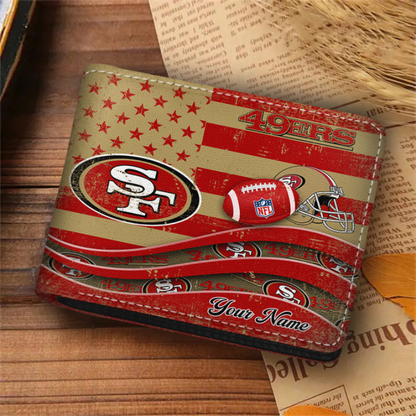 [SPECIAL OFFER] NEW CUSTOMIZED NFL11 SF49 SAN FRANCISCO 49ERS LEATHER WALLET