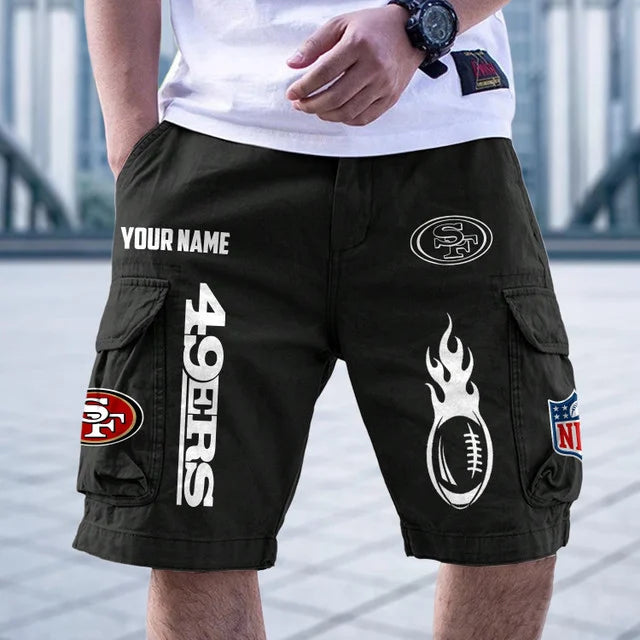 [SPECIAL OFFER] NEW CUSTOMIZED NFL11 SF49 SAN FRANCISCO 49ERS CARGO SHORTS