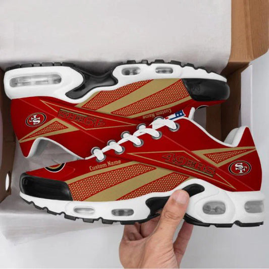 LIMITED EDITION - NEW CUSTOMIZED NFL11 SF49 SAN FRANCISCO 49ERS AIR MAX PLUS SNEAKERS