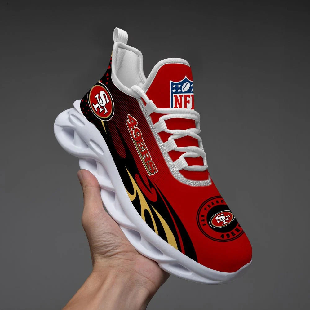 LIMITED EDITION - NEW CUSTOMIZED NFL11 SF49 SAN FRANCISCO 49ERS UNISEX MAX SOUL SHOES
