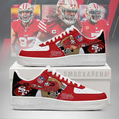 LIMITED EDITION - NEW CUSTOMIZED NFL11 SF49 SF49ERS AF1 SNEAKERS