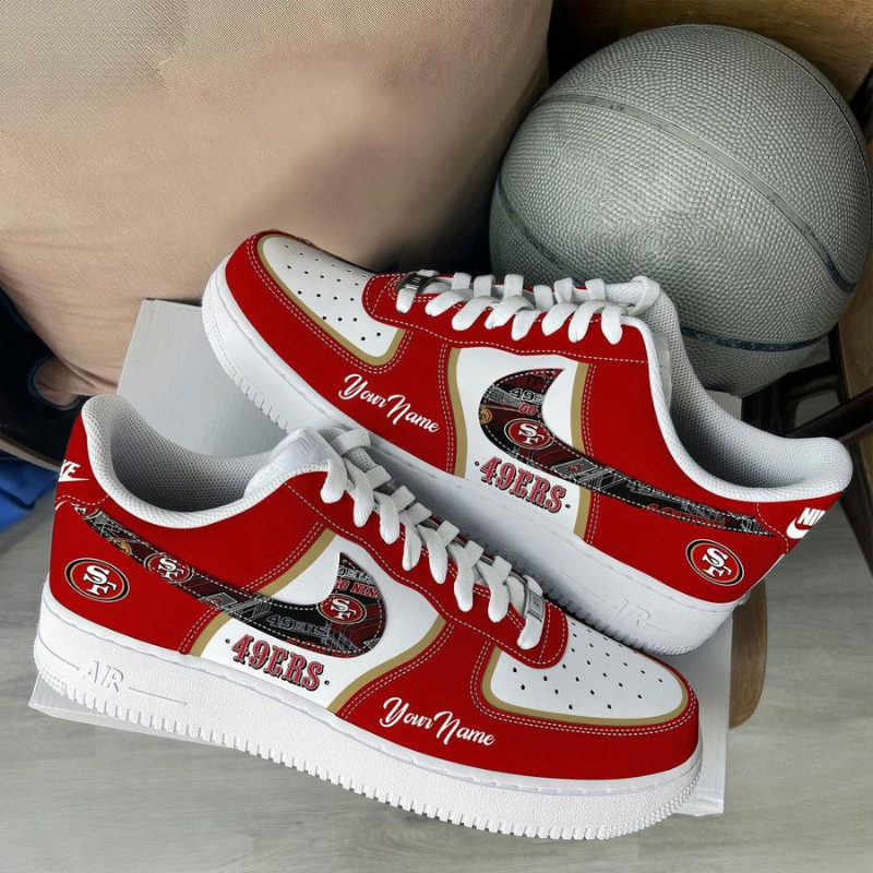 LIMITED EDITION - NEW CUSTOMIZED NFL11 SF49 SAN FRANCISCO 49ERS AF1 SNEAKERS