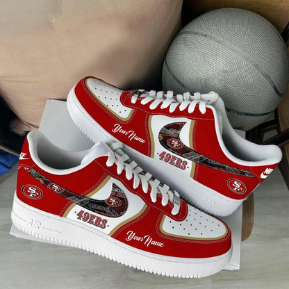 LIMITED EDITION - NEW CUSTOMIZED NFL11 SF49 SAN FRANCISCO 49ERS AF1 SNEAKERS