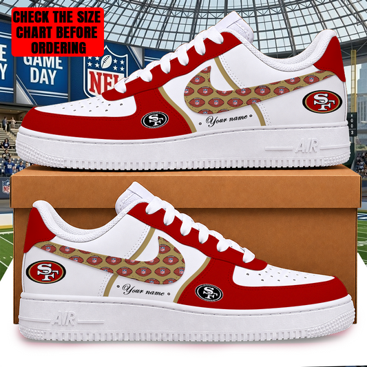 LIMITED EDITION - NEW CUSTOMIZED NFL11 SF49 SAN FRANCISCO 49ERS AF1 SHOES