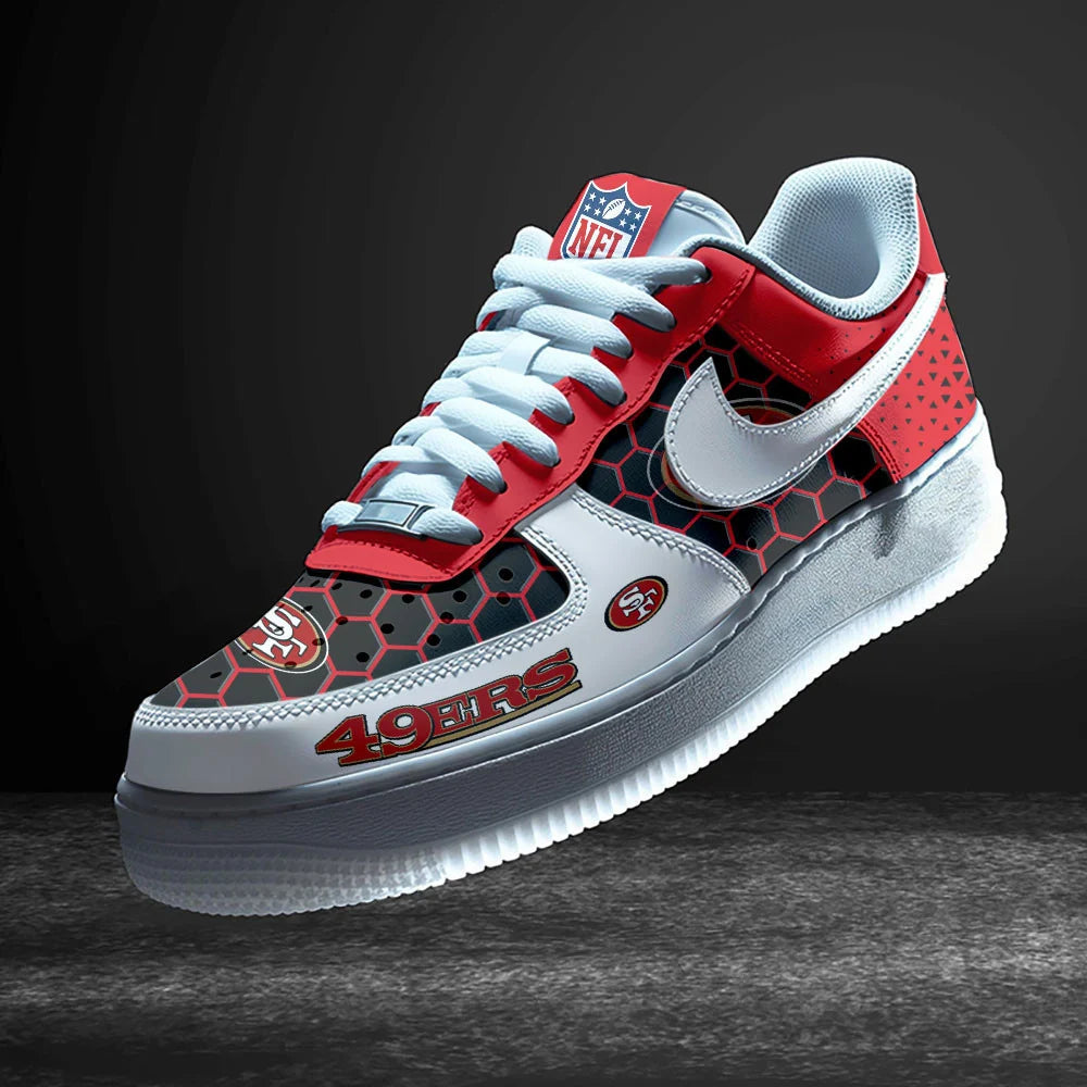 LIMITED EDITION - NEW CUSTOMIZED NFL11 SF49 SAN FRANCISCO 49ERS AF1 SNEAKERS
