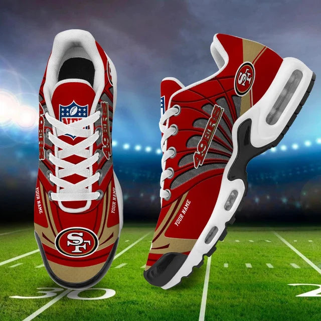 LIMITED EDITION - NEW CUSTOMIZED NFL11 SF49 SAN FRANCISCO 49ERS AIR MAX PLUS SNEAKERS