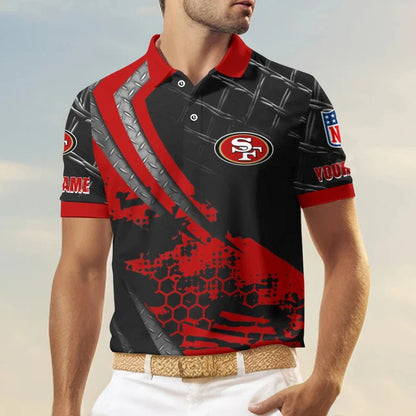 LIMITED EDITION - NEW CUSTOMIZED NFL11 SF49 SAN FRANCISCO 49ERS POLO SHIRT