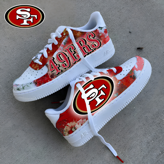 [SPECIAL OFFER] NEW CUSTOMIZED NFL11 SF49 SAN FRANCISCO 49ERS AF1 SNEAKERS