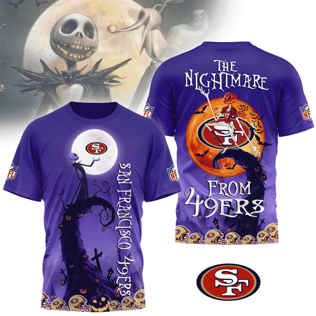 [SPECIAL OFFER] NEW CUSTOMIZED NFL11 SF49 SAN FRANCISCO 49ERS HALLOWEEN THE NIGHTMARE APPAREL