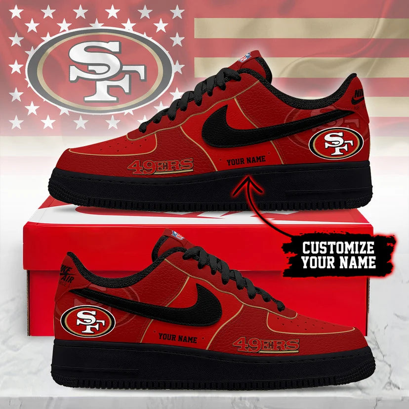 LIMITED EDITION - NEW CUSTOMIZED NFL11 SF49 SF49ERS AF1 SNEAKERS