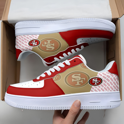 [SPECIAL OFFER] NEW CUSTOMIZED NFL11 SF49 SAN FRANCISCO 49ERS AF1 SNEAKERS