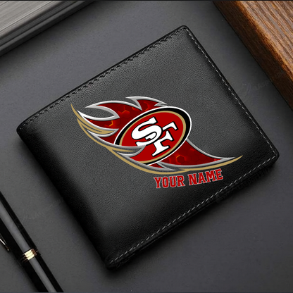 LIMITED EDITION - NEW CUSTOMIZED NFL11 SF49 SAN FRANCISCO 49ERS LEATHER WALLET