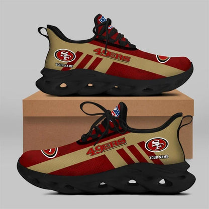 LIMITED EDITION - NEW CUSTOMIZED NFL11 SF49 SAN FRANCISCO 49ERS UNISEX MAX SOUL SHOES