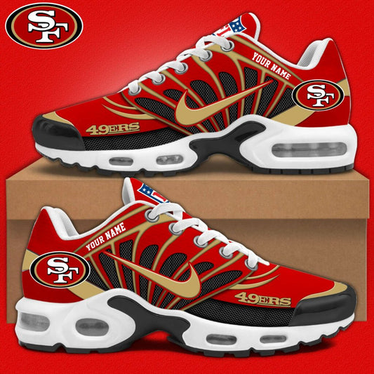 LIMITED EDITION - NEW CUSTOMIZED NFL11 SF49 SAN FRANCISCO 49ERS AIR MAX PLUS SNEAKERS