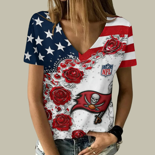 [SPECIAL OFFER] NEW CUSTOMIZED NFL11 SF49 SAN FRANCISCO 49ERS V-NECK FEMALE SHIRT