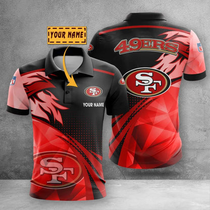 LIMITED EDITION - NEW CUSTOMIZED NFL11 SF49 SAN FRANCISCO 49ERS POLO SHIRT