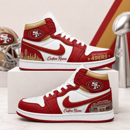 [SPECIAL OFFER] NEW CUSTOMIZED NFL11 SF49 SAN FRANCISCO 49ERS AIR JORDAN 1