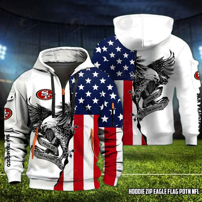 [SPECIAL OFFER] NEW CUSTOMIZED NFL11 SF49 SAN FRANCISCO 49ERS QUARTER ZIP HOODIE
