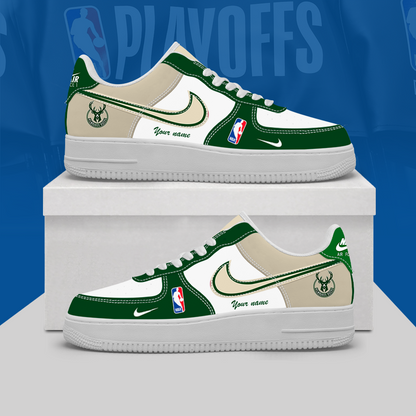 [HOT DEAL] NEW CUSTOMIZED NBA11 MBU MILWAUKEE BUCKS AF1 SHOES