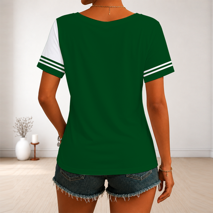 LIMITED EDITION - NEW CUSTOMIZED NBA11 MBU MILWAUKEE BUCKS V-NECK FEMALE SHIRT