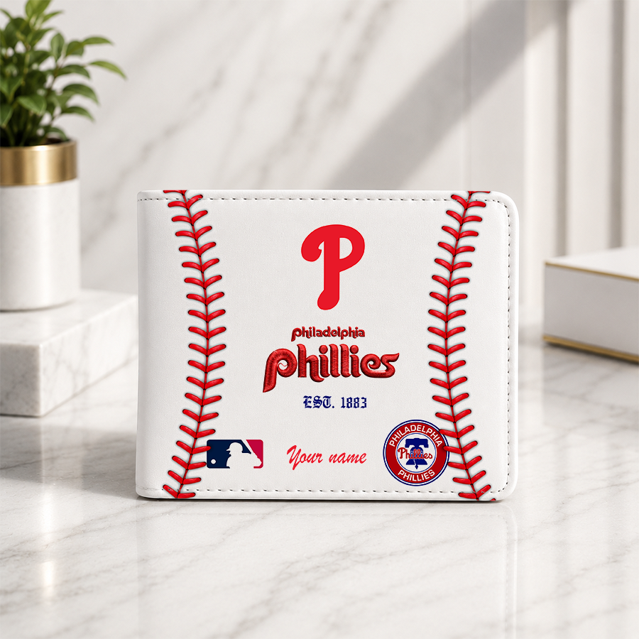 LIMITED EDITION - NEW CUSTOMIZED MLB11 PPS PHILADELPHIA PHILLIES LEATHER WALLET