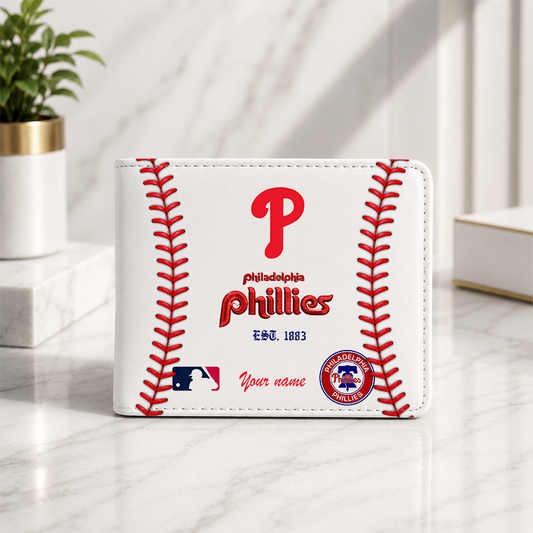LIMITED EDITION - NEW CUSTOMIZED MLB11 PPS PHILADELPHIA PHILLIES LEATHER WALLET