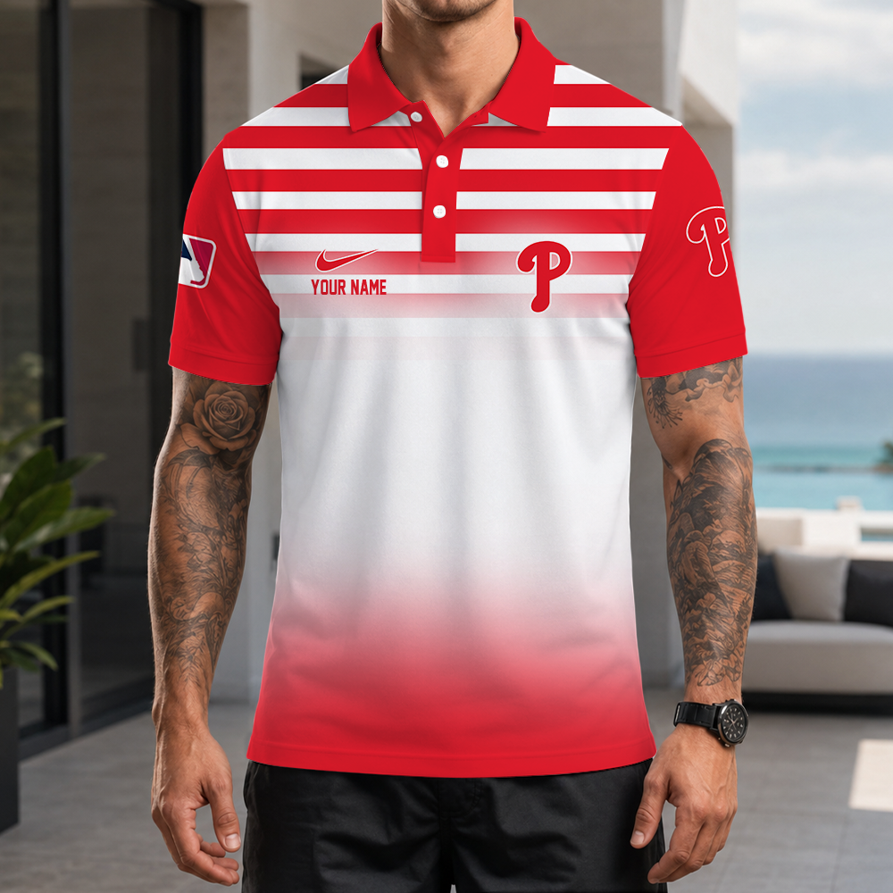 [FLASH SALE] NEW CUSTOMIZED MLB11 PPS PHILADELPHIA PHILLIES POLO SHIRT