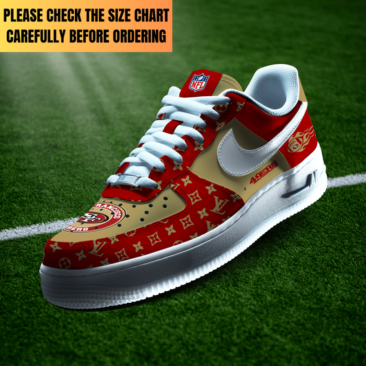 LIMITED EDITION - NEW CUSTOMIZED NFL11 SF49 SAN FRANCISCO 49ERS AF1 SHOES