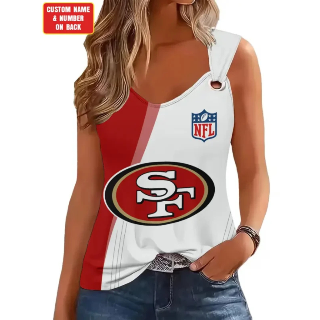[SPECIAL OFFER] NEW CUSTOMIZED NFL11 SF49 SAN FRANCISCO 49ERS O-RING SHOULDER TANK TOP