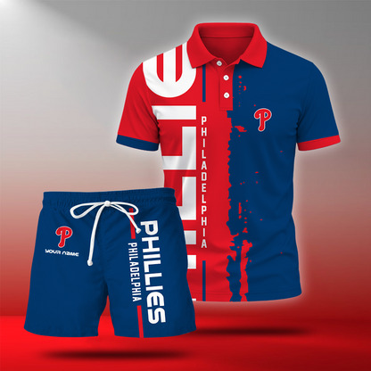 LIMITED EDITION - NEW CUSTOMIZED MLB11 PPS PHILADELPHIA PHILLIES POLO & SHORT PANTS SET
