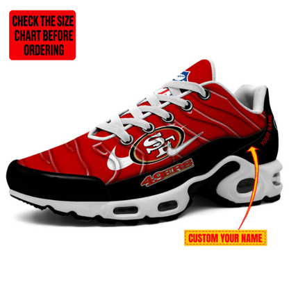 [SPECIAL OFFER] NEW CUSTOMIZED NFL11 SF49 SAN FRANCISCO 49ERS AIR MAX PLUS SNEAKERS