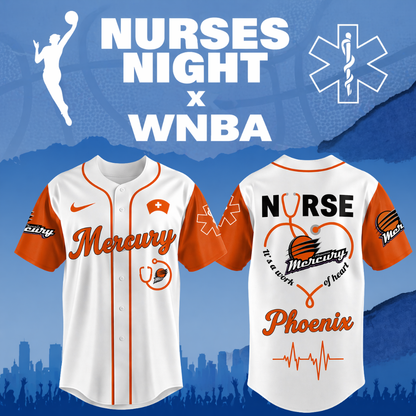 TOP SELLING - NEW CUSTOMIZED WNBA11 PNM PH MERCURY x NURSES NIGHT BASEBALL JERSEY