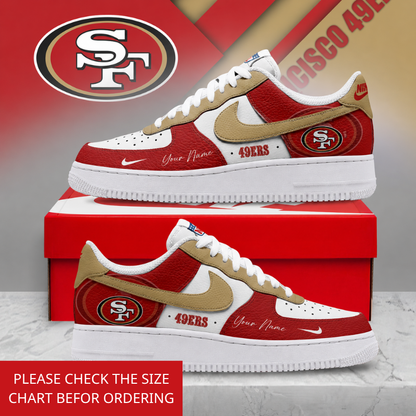 LIMITED EDITION - NEW CUSTOMIZED NFL11 SF49 SAN FRANCISCO 49ERS AF1 SHOES