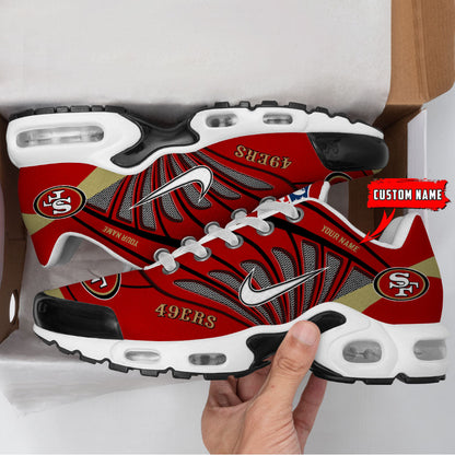 [SPECIAL OFFER] NEW CUSTOMIZED NFL11 SF49 SAN FRANCISCO 49ERS AIR MAX PLUS SNEAKERS