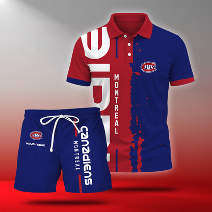 LIMITED EDITION - NEW CUSTOMIZED NHL11 MCD MONTREAL CANADIENS POLO & SHORT PANTS SET