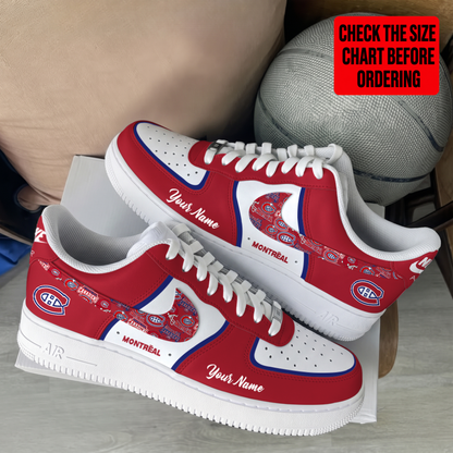 LIMITED EDITION - NEW CUSTOMIZED NHL11 MCD MONTREAL CANADIENS AF1 SHOES