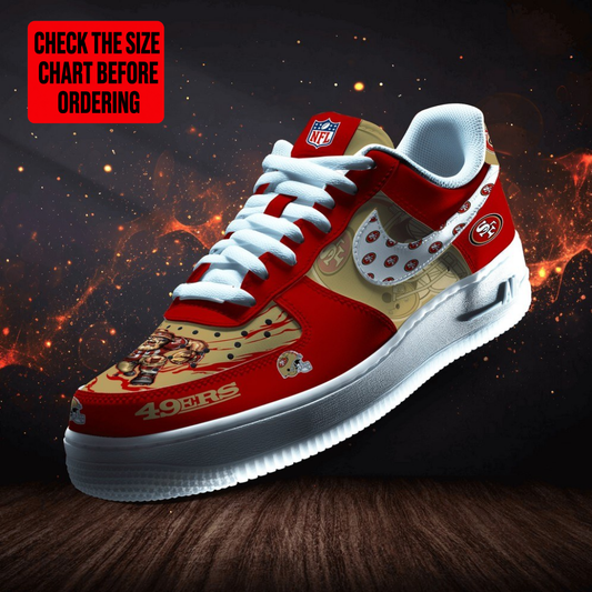 LIMITED EDITION - NEW CUSTOMIZED NFL11 SF49 SAN FRANCISCO 49ERS AF1 SHOES