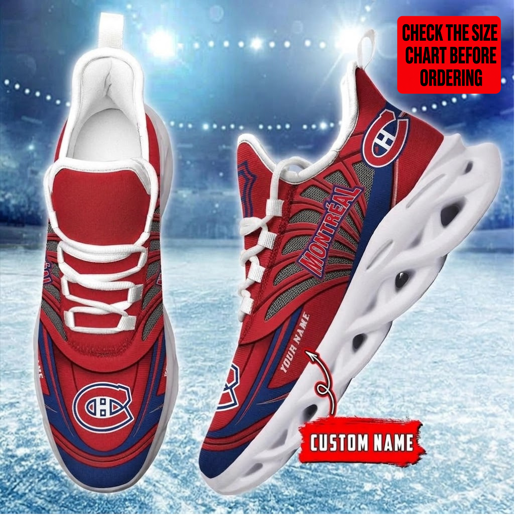[SUPER SALE] NEW CUSTOMIZED NHL11 MCD MONTREAL CANADIENS CLUNKY SNEAKERS