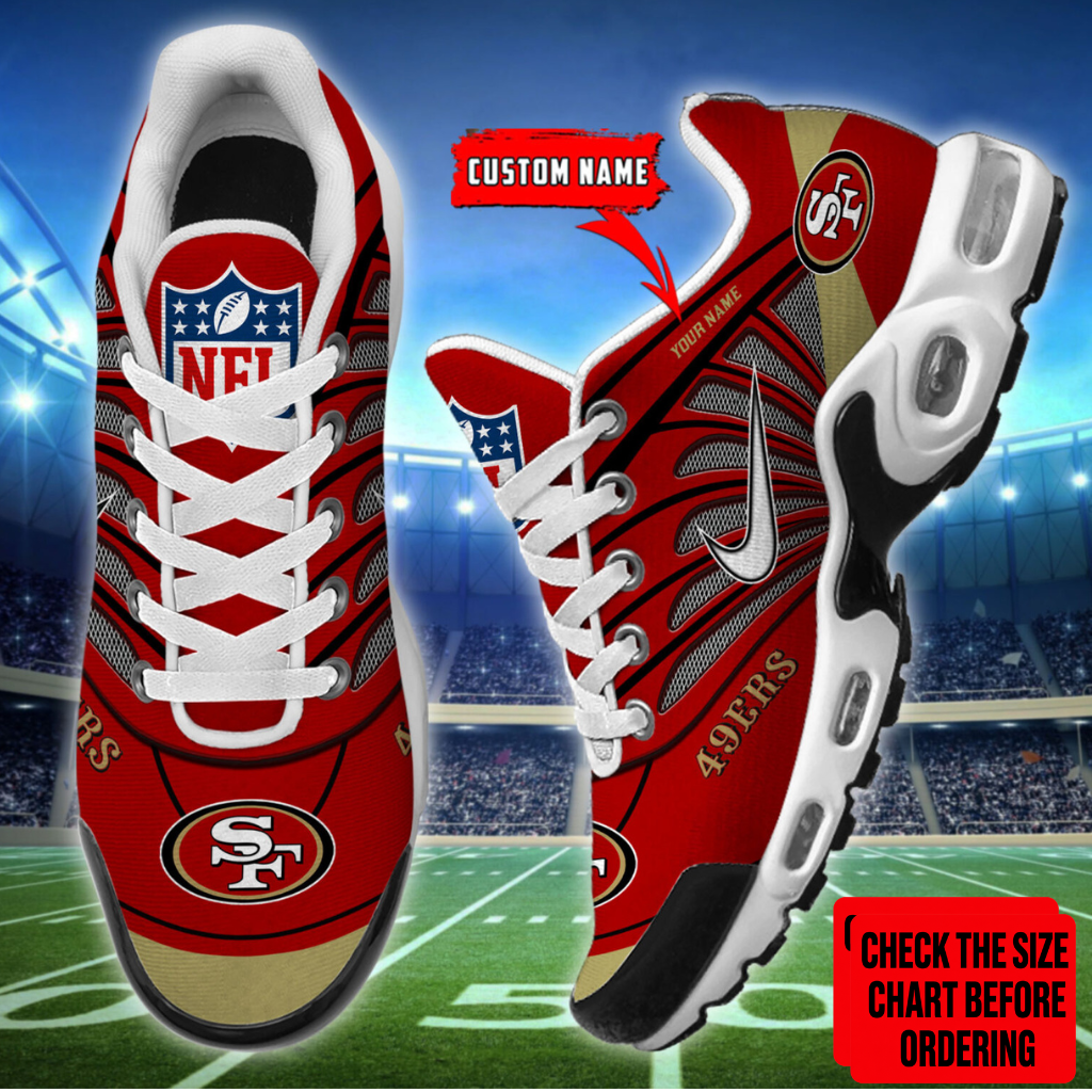 [SPECIAL OFFER] NEW CUSTOMIZED NFL11 SF49 SAN FRANCISCO 49ERS AIR MAX PLUS SNEAKERS