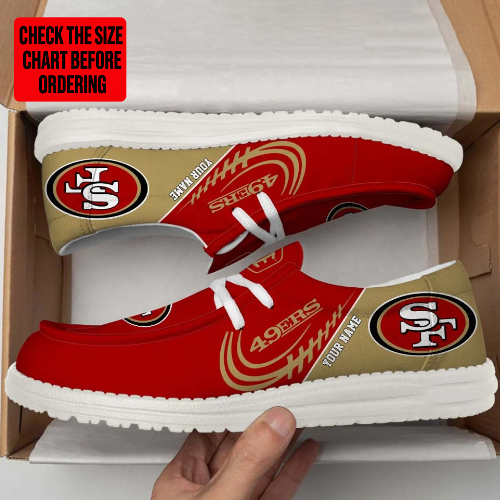 [SPECIAL OFFER] NEW CUSTOMIZED NFL11 SF49 SAN FRANCISCO 49ERS LOAFER SHOES