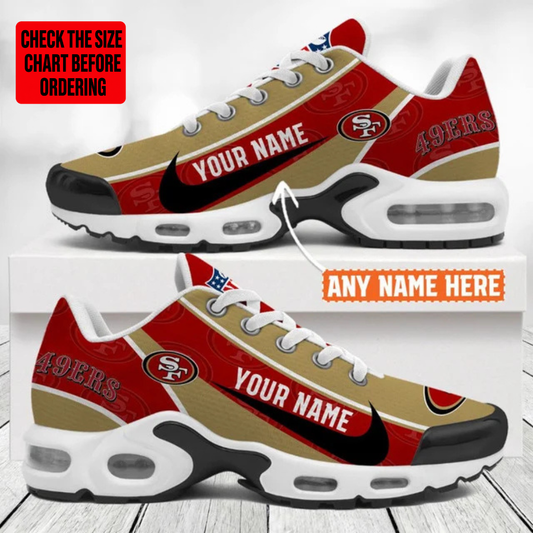 [SPECIAL OFFER] NEW CUSTOMIZED NFL11 SF49 SAN FRANCISCO 49ERS AIR MAX PLUS SNEAKERS