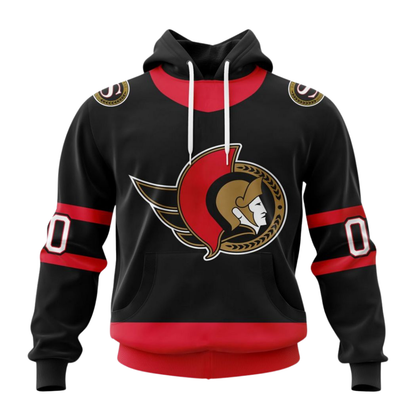 LIMITED EDITION - NEW CUSTOMIZED NHL29 OSN OTTAWA SENATORS COMBO HOODIE & LONGPANTS