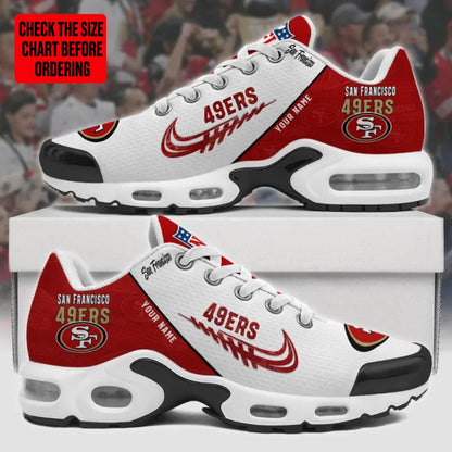 LIMITED EDITION - NEW CUSTOMIZED NFL11 SF49 SAN FRANCISCO 49ERS AIR MAX PLUS SNEAKERS