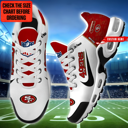 [SPECIAL OFFER] NEW CUSTOMIZED NFL11 SF49 SAN FRANCISCO 49ERS AIR MAX PLUS SNEAKERS