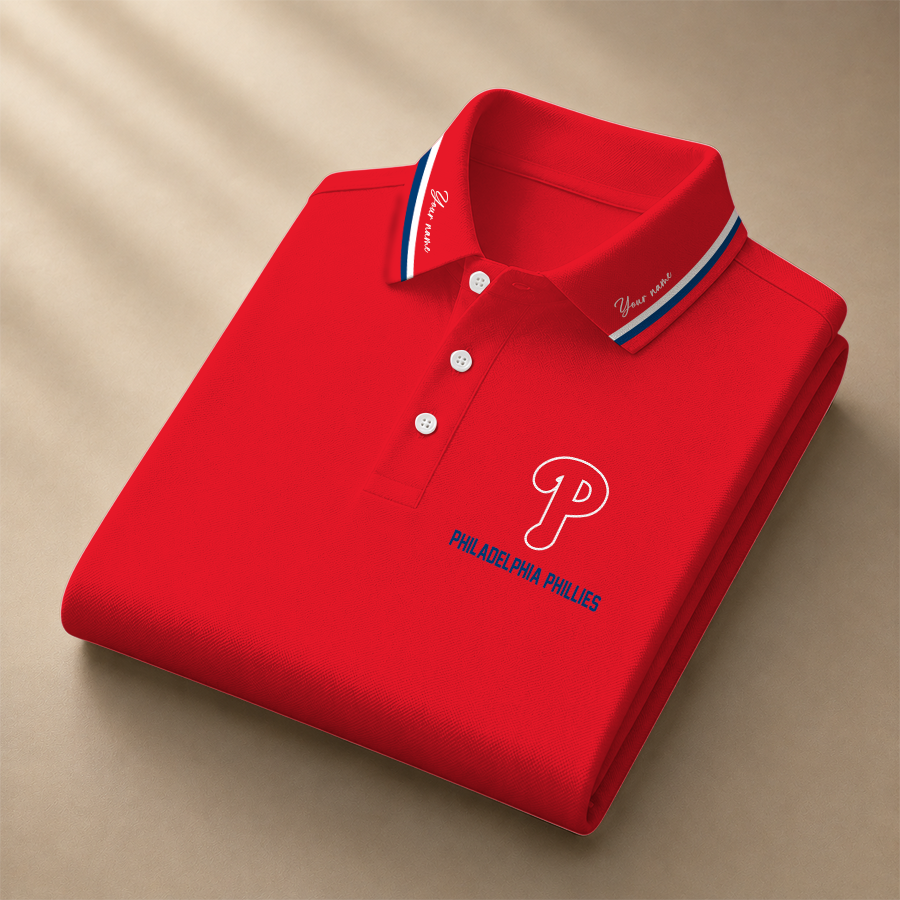 LIMITED EDITION - NEW CUSTOMIZED MLB11 PPS PHILADELPHIA PHILLIES POLO SHIRT