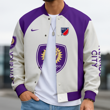LIMITED EDITION - NEW CUSTOMIZED MLS11 OCS ORLD CITY SC SATIN VARSITY & BASEBALL JACKET