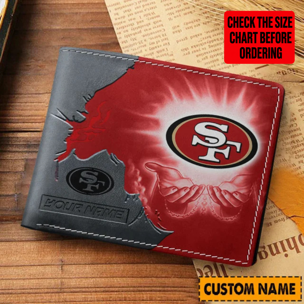 LIMITED EDITION - NEW CUSTOMIZED NFL11 SF49 SAN FRANCISCO 49ERS LEATHER WALLET